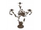 Mocca starý francouzský svícen s květy Charm Antique - 35*11*41 cm Chic Antique