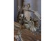 Mocca starý francouzský svícen s květy Charm Antique - 35*11*41 cm Chic Antique