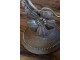 Mocca starý francouzský svícen s květy Charm Antique - 35*11*41 cm Chic Antique
