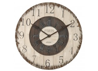 Dřevěné nástěnné hodiny Paris - Ø 80*5 cm