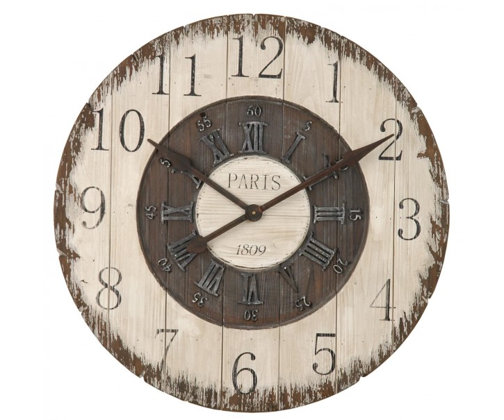 Dřevěné nástěnné hodiny Paris  - Ø 80*5 cm