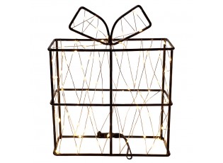 Sada 3ks vánoční dekorace svítící dárek s LED – 15*3*24/20*3*40/25*3*46 cm