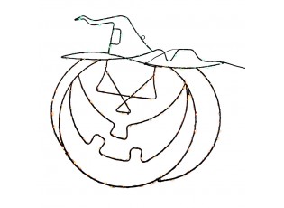 Nástěnné svítidlo dýně Halloween oranžové LED osvětlení – 50*3*50 cm