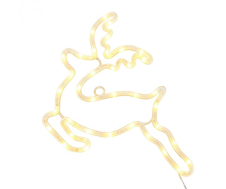 Nástěnné LED svítidlo Vánoční létající sob – 39*3*35 cm Clayre & Eef