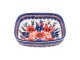 Keramická hranatá miska s kvetmi Blooming Blue – 15*15*5 cm Clayre & Eef