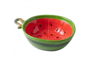 Červená keramická miska ve tvaru melounu Sweet Melon– 16*11*6 cm