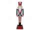 Kovová dekorace Louskáček Nutcracker v červeno - zeleném – 37*31*134 cm Clayre & Eef