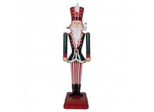 Kovová dekorace Louskáček Nutcracker v červeno - zeleném – 37*31*134 cm