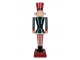 Kovová dekorace Louskáček Nutcracker v červeno - zeleném – 37*31*134 cm Clayre & Eef