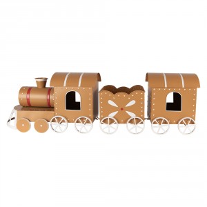 Vánoční dekorace figurka hnědý vláček Train – 97*19*28 cm
