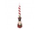 Svícen se svíčkou červený louskáček Nutcracker – 9*10*45 cm Clayre & Eef