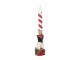 Svícen se svíčkou červený louskáček Nutcracker – 9*10*45 cm Clayre & Eef