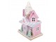 Ružový svietiaci LED domček Pastel Christmas Chic - 21*14*28 cm / 2*AAA Clayre & Eef