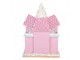 Ružový svietiaci LED domček Pastel Christmas Chic - 21*14*28 cm / 2*AAA Clayre & Eef