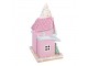 Ružový svietiaci LED domček Pastel Christmas Chic - 21*14*28 cm / 2*AAA Clayre & Eef