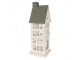 Veliký kovový svícen domek s pískovým povrchem Raw Sand – 21*14*58 cm Clayre & Eef