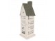 Veliký kovový svícen domek s pískovým povrchem Raw Sand – 21*14*58 cm Clayre & Eef