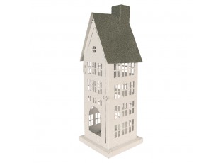 Veliký kovový svícen domek s pískovým povrchem Raw Sand – 21*14*58 cm