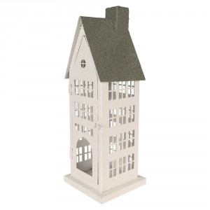 Veliký kovový svícen domek s pískovým povrchem Raw Sand – 21*14*58 cm