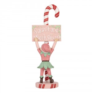 Vánoční dekorace figurka Elf růžový – 11*8*30 cm