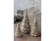 Elegantní vánoční champagne stromek se třpytkami Glitt Forest - 8*15 cm Chic Antique
