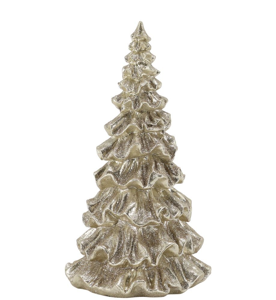Elegantní vánoční champagne stromek se třpytkami Glitt Forest L - 13*25 cm