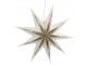 Champagne papírová zdobená hvězda Vintage Paper Star Glitt - 60 cm Chic Antique