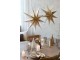 Champagne papírová zdobená hvězda Vintage Paper Star Glitt - 60 cm Chic Antique