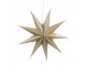 Závěsná champagne papírová zdobená hvězda Vintage Paper Star Glitt - 60 cm Chic Antique