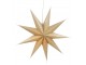 Závěsná champagne papírová zdobená hvězda Vintage Paper Star Glitt - 60 cm Chic Antique