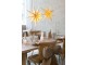 Závěsná champagne papírová zdobená hvězda Vintage Paper Star Glitt - 60 cm Chic Antique