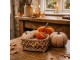 Béžová dekorační sametová dýně Pumpkin Velvet - Ø 10 cm Clayre & Eef