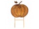 Rustikální zahradní oranžový zápich dýně Pumpkin Rust - 48*3*72 cm Clayre & Eef