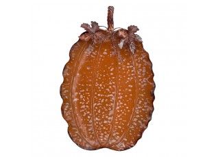 Rustikální kovová oranžová mísa dýně Pumpkin Rust - 56*34*6 cm