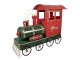 Červená kovová dekorace vláček Merry Express - 280*75*135 cm Clayre & Eef