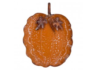 Rustikální kovová oranžová mísa dýně Pumpkin Rust - 47*45*5 cm