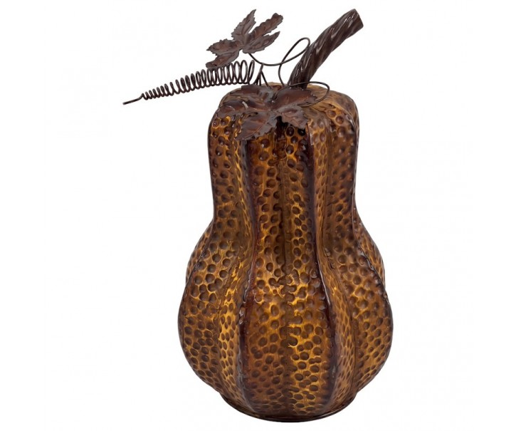 Rezavá antik kovová dekorace dýně Pumpkin Rust - Ø 18*32 cm Clayre & Eef
