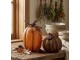Oranžová antik kovová dekorace dýně Pumpkin Rust - Ø 18*25 cm Clayre & Eef