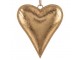 Zlatá antik kovová závěsná dekorace srdce Heart Antique L - 22*4*19 cm Clayre & Eef