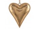 Zlatá antik kovová závěsná dekorace srdce Heart Antique M - 19*3*16 cm Clayre & Eef