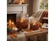Rezavý rustikální svícen s dýněmi Pumpkin Tree Rust M - Ø 13*12 cm Clayre & Eef