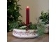 Béžová keramická mísa s vánočními ozdobami Holly Christmas – Ø30×10 cm Chic Antique