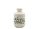 Béžová keramická váza s cesmínou Holly Christmas Antique – Ø 11*17,5 cm Chic Antique