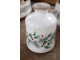 Béžová keramická váza s cesmínou Holly Christmas Antique – Ø 11*17,5 cm Chic Antique