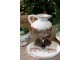 Béžový keramický džbán s vánočními ozdobami Christmas Bow & Bauble – 20,5*18,5 cm Chic Antique