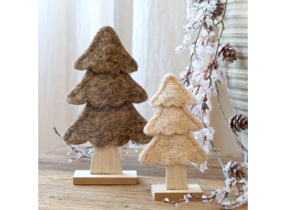 Sada 2ks vánoční stromek z plsti – 12*20 / 8*14 cm
