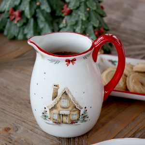 Vánoční keramický džbán Chalet de Noël – Ø 11*14 cm / 800ml