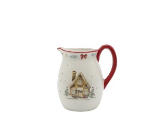 Vánoční keramický džbán Chalet de Noël – Ø 11*14 cm / 800ml