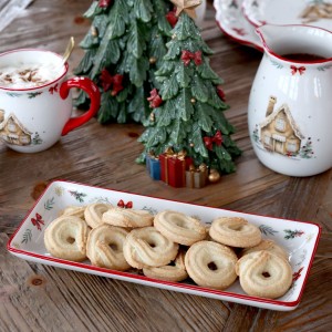 Vánoční keramický podnos Chalet de Noël – 28*12*3,5 cm