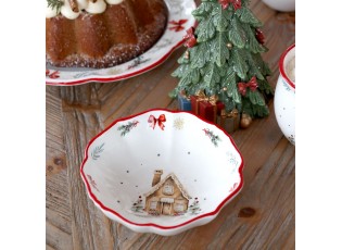 Vánoční keramická miska Chalet de Noël – Ø 14*4,5 cm / 300ml